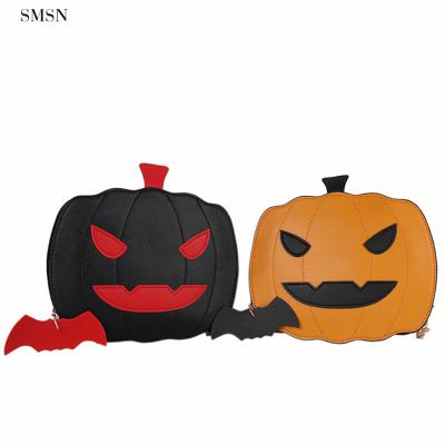 China 2021 Cute Fashion Halloween Pumpkin Bucket Purse Girls Demon Slayer Shoulder Handbag Cross - Body Women Creative Funny Shape Baby Bag for sale