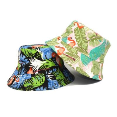 China Best Picture Design Printed Bucket Hat Summer Women's Fashion Street Sunscreen Outdoor Sun Shade for sale