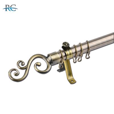 China China Factory Eco-friendly Wholesale Extendable Curtain Pole Tracks Accessories Double Iron Rods Curtain Rods Rail Bracket Sets for sale