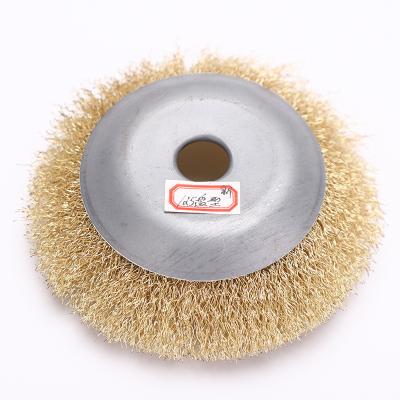 China Insurance 5.91in Stainless Steel Wire Brush Commercial POLISHING Steel Wire Grinding 150mm Wire Disc Brush for sale