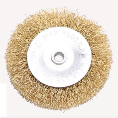 China Best Selling OEM POLISHING Round Wire Brush 100mm Steel Wire Industrial Polishing Cleaning Brush for sale