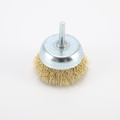 China Good Quality Wire Brush 6MM Shaft Angle Grinder 50MM Steel Wire Durable POLISHING Cleaning Brush for sale