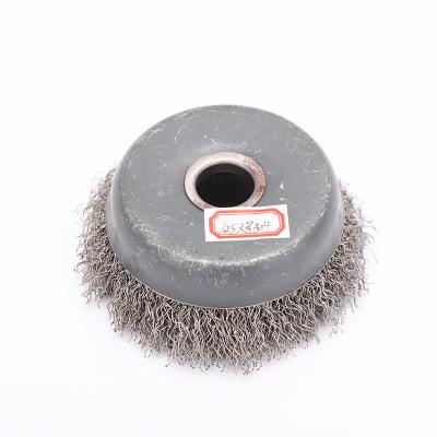 China OEM 125mm Top Ss304 Chimney Row Cleaning Steel Wire Sweep 4.92in Wire Wheel Brush for sale