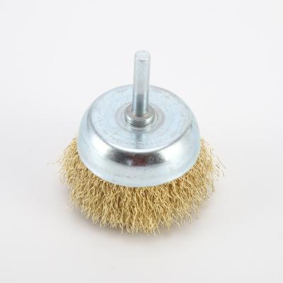 China Amazon Success 100MM Circular POLISHING Brushes 6MM Shaft Steel Wire Cleaning Brush For Grinder for sale