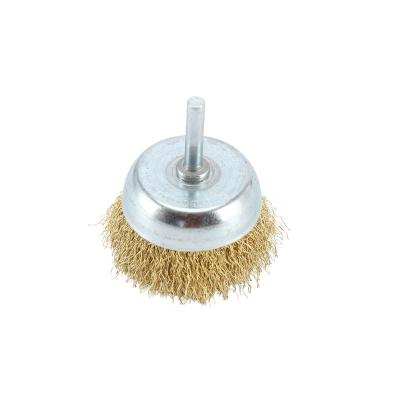 China Sales 60MM Mini Wire Cup Brush 6MM Top Shaft Stainless Steel Wire Durable POLISHING Cleaning Brush for sale