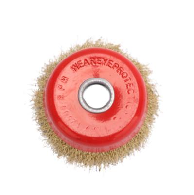 China POLISHING Custom Printed 4.92in Stainless Steel Brushes 125mm Circular Steel Wire Cleaning Brush for sale