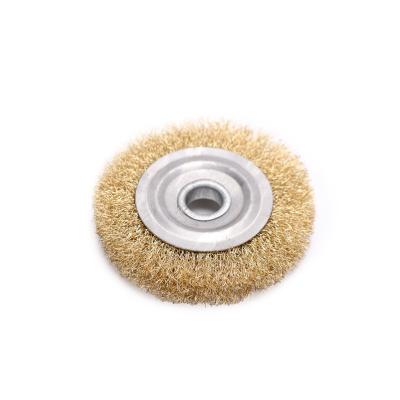 China Wholesale 2022 New Product Durable Wire Brush 16mm Clean Shaft Circular Brass Wire Brush for sale