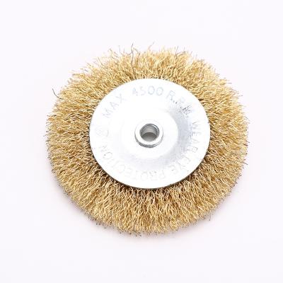 China Good Quality 100mm Clean Abrasive Wheel Brush Wire Wire Drawing Cleaning Polishing Wheel for sale