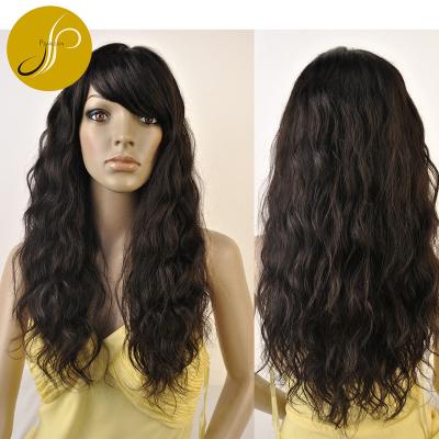 China Pearlcoin curly on sale color 100% human hair brazilian curly lace wig dark long non factory price for sale