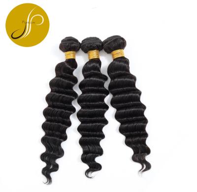 China 100% Pearlcoin Top Hair 12A Grade Natural Black Loose Deep Wave Double Weft Bundles for sale