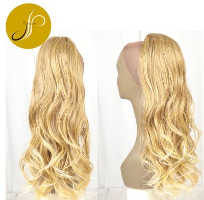 China Good Quality Pearlcoin Curly High Temperature Resistant Fiber Blonde Color Curly Synthetic Ponytail Extensions 16 - 22 Inches Long for sale