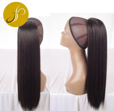 China Hot Selling Addictive Straight Pearlcoin Synthetic Fiber Straight Style Long 14-22 Inch Ponytail Extension for sale