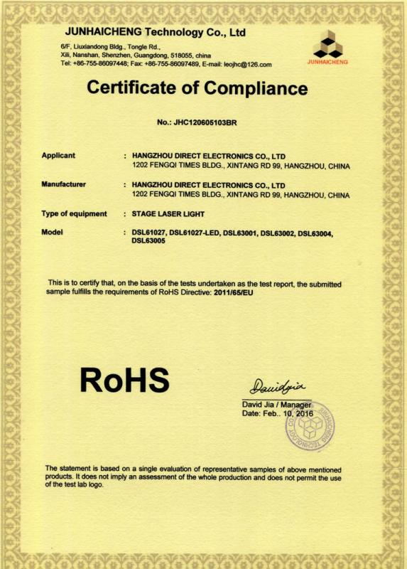 RoHS - Hangzhou Direct Electronics Co., Ltd.