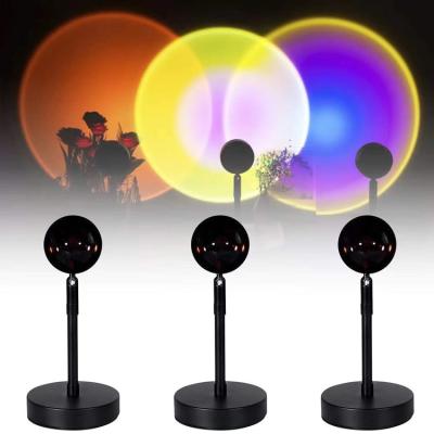 China Modern Colorful Rainbow RGB Projector Table Lamp USB LED Indoor Sunset Projection Lamp for sale