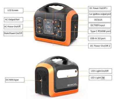 Cina Automobile che fa pagare la centrale elettrica portatile solare di campeggio all'aperto del generatore 600W in vendita