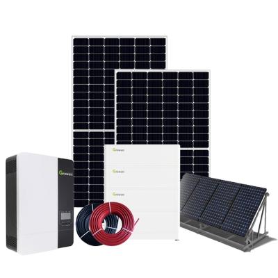 China Solar Panel System For Home Complete Set Solar Energy System 5kw 6kw 8kw 10kw 12kw Hybrid Solar System for sale