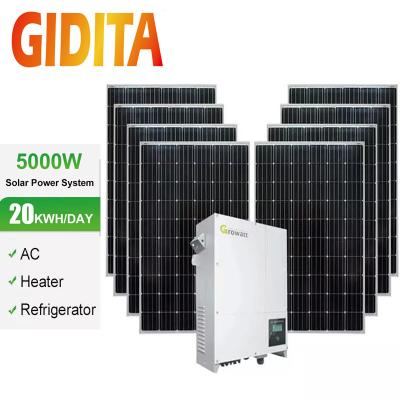 Cina Fuori dal sistema solare di energia 5kwp 5kw di potere di Pv dei pannelli solari di griglia 5000w in vendita