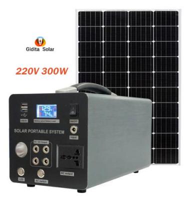 Cina Wholesale Outdoor Camping Generator 300W Solar Portable Power Station with LCD Display in vendita