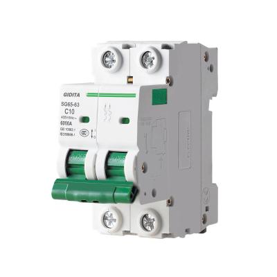 Cina Wholesale DC 400V MCB 2P C Style Miniature Circuit Breaker in vendita