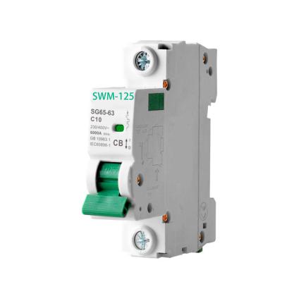 Κίνα Professional Miniature Solar DC High Quality SWM-125 1p 2P 3P 4P Mini MCB 40A 50A 63A 80A 100A 125A  Circuit Breaker Solar προς πώληση