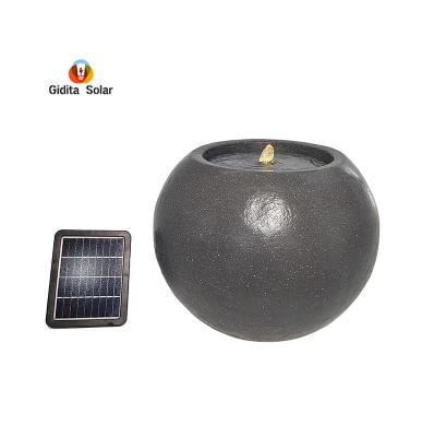 China Garden Black Marble Ball Solar Water Pump Fountain with Low Pressure and Ball for sale