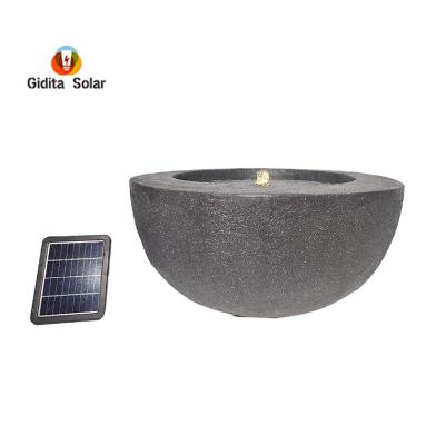 China Max Flow 200L/H Solar Water Fountain with Sandstone Bowl Outdoor Water Pump 8V/1W for sale