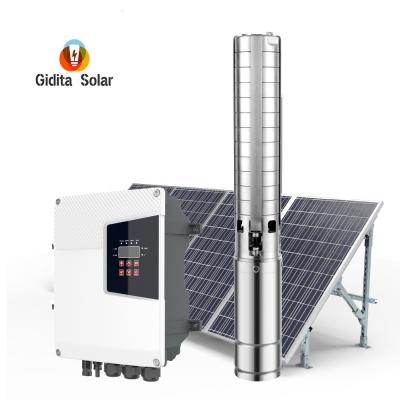 China Max. Flow 5.2m3/h Solar Well Water Pump for 4 Inch AC/DC Solar Submersible Impeller Pump zu verkaufen