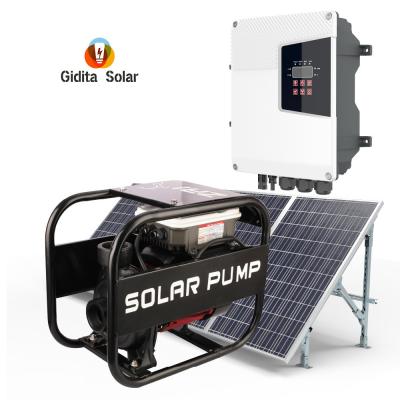 중국 1Hp Solar Water Pump with Max. Head of 14m AC DC Solar Surface Pump 판매용