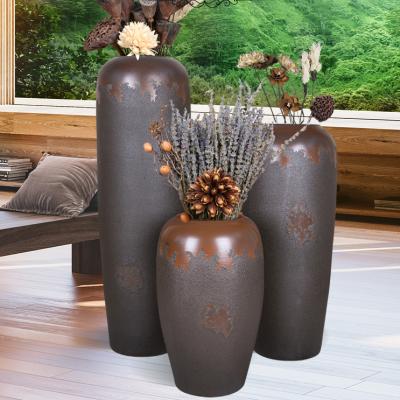 China China Traditional Chinese Large Antique Floor Chandelier Large Flower Flow Vase Decoration Ceramic Vase for sale