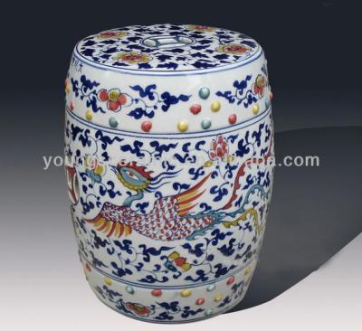 China stool home & Chinese Ming Dynasty Reproduction Ceramic Garden Stools of Antique Ottoman Furniture for sale