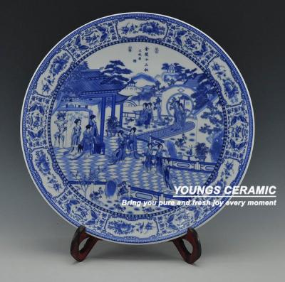 China China Ceramic Decorative Ceramic Porcelain Round Souvenir Plates for sale