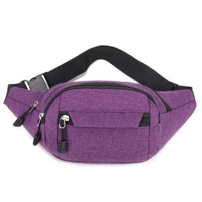 China Water proof Women Waist Bum Bag Belt Money Pouch Wallet Zip Travel Hiking Waterproof Casual Large Phone Cotton Canvas Fanny Pack for sale