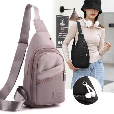 China Nylon High Quality Simplicity Small Sling Bag Multiple Color Women Chest Bag for Running Hiking for sale