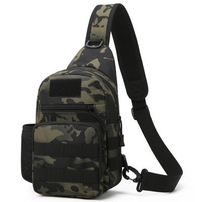 China Motion Detection Hiking Sling Tactical Bag Camouflage Oxford Messenger Bags Waterproof Outdoor Large Crossbody Shoulder Men's Chest Bags for sale