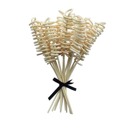 China Reed Diffuser & Home Deco & Wholesale Car Perfume Curly Rattan Reed Sticks Wavy Spiry Rattan Sticks Shape Perfume Decoration Diffuser Custom Sticks for Hotel Home for sale