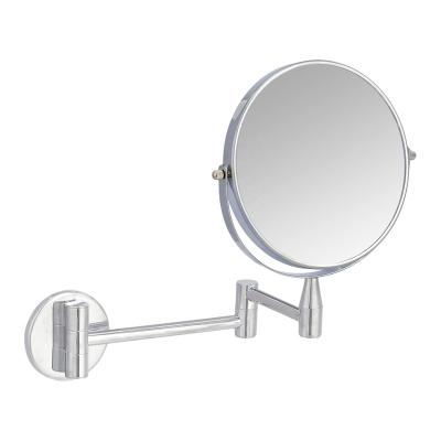 China Wall Mounted Vanity Mirror 1x 5x Lighted Magnification Chrome Plated LED Light Makeup Mirror for sale