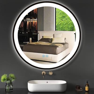 China LED Lighted Bathroom Mirror With Light Round Vanity Lighting Mirror Suitable For Bathroom Wall Makeup Mirror Fog Light for sale