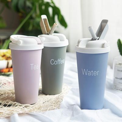 China Portable exquisite business 304 stainless steel vacuum flask straw safe and non-hot mouth thermo mugs for sale