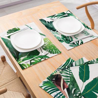 China Food Mat Cloth Home Decoration Table Mat Placemats Dining Nordic Style Hotel And Resort Style Cotton Anti Slip New for sale