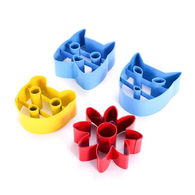 China Four-piece Spray Cake Mold Biscuits QuQiMo Sustainable Dry Sugar Powder Sugar Cut Mold Baking Tools for sale