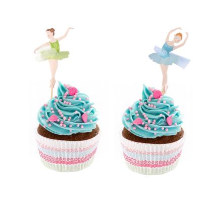 China Sustainable Food Grade Bakeware Paper Cupcake With Cake Topper for sale