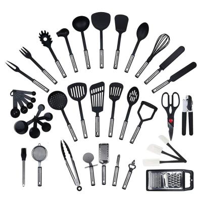 China Viable Wholesale Quality China Silicone Kitchen Utensils Multifunctional Heat Resistant Nonstick Set for sale