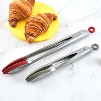 China Sustainable High Quality Eco - Friendly Stainless Steel Kitchen Utensils Food Tongs for sale