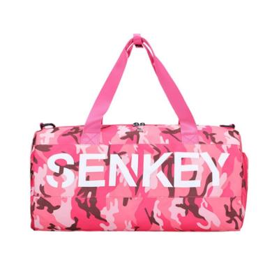 China Fashion\Comfortable Brand New Duffel Bag\Durable 2021 Pink Large Capacity Spend One Night Women Overnight Bag Custom Logo Yoga Gym Bag for sale