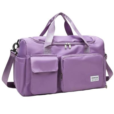 China Preppy Bag Large Capacity PVC OEM Style Sport Gym Travel Waterproof Duffel Bag With Shoe Compartment for sale