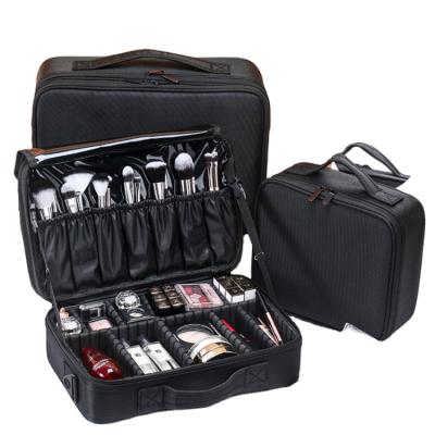 China Fashion\Comfortable Professional Artist\Durable Travel Makeup Bag Cosmetic Case Storage Handle Organizer Kit for sale