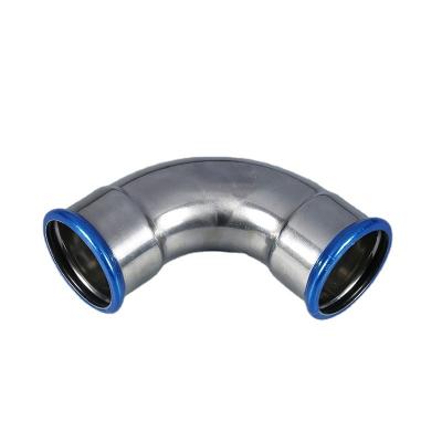 China Fluid Stainless Steel 304/316 steel fitting - press Elbow Stainless Steel Single Press Fit Fittings Pipe for sale