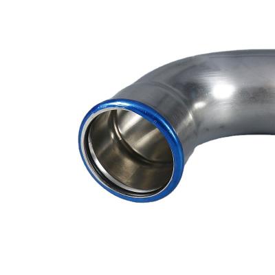 China Fluid No Minimum Requirement Stainless Steel 304/316 Anti-corrosion Equal Diameter Press Fit Fittings Pipe 90 degrees Elbow for sale