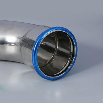 China Fluid Home improvement accessories High Quality Anti-corrosion Press Fit Fittings Pipe Elbow Stainless Steel 304/316 for sale