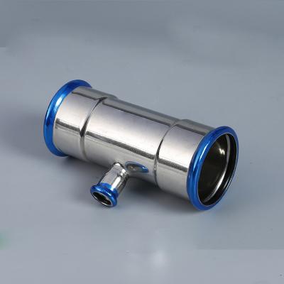 China Fluid OEM Press Fittings Stainless Steel Reducer Tee Pipe Anti-corrosion Single Press Fit Fittings for sale